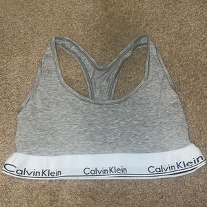 Grey medium sized Calvin Klein bra/ sports bra